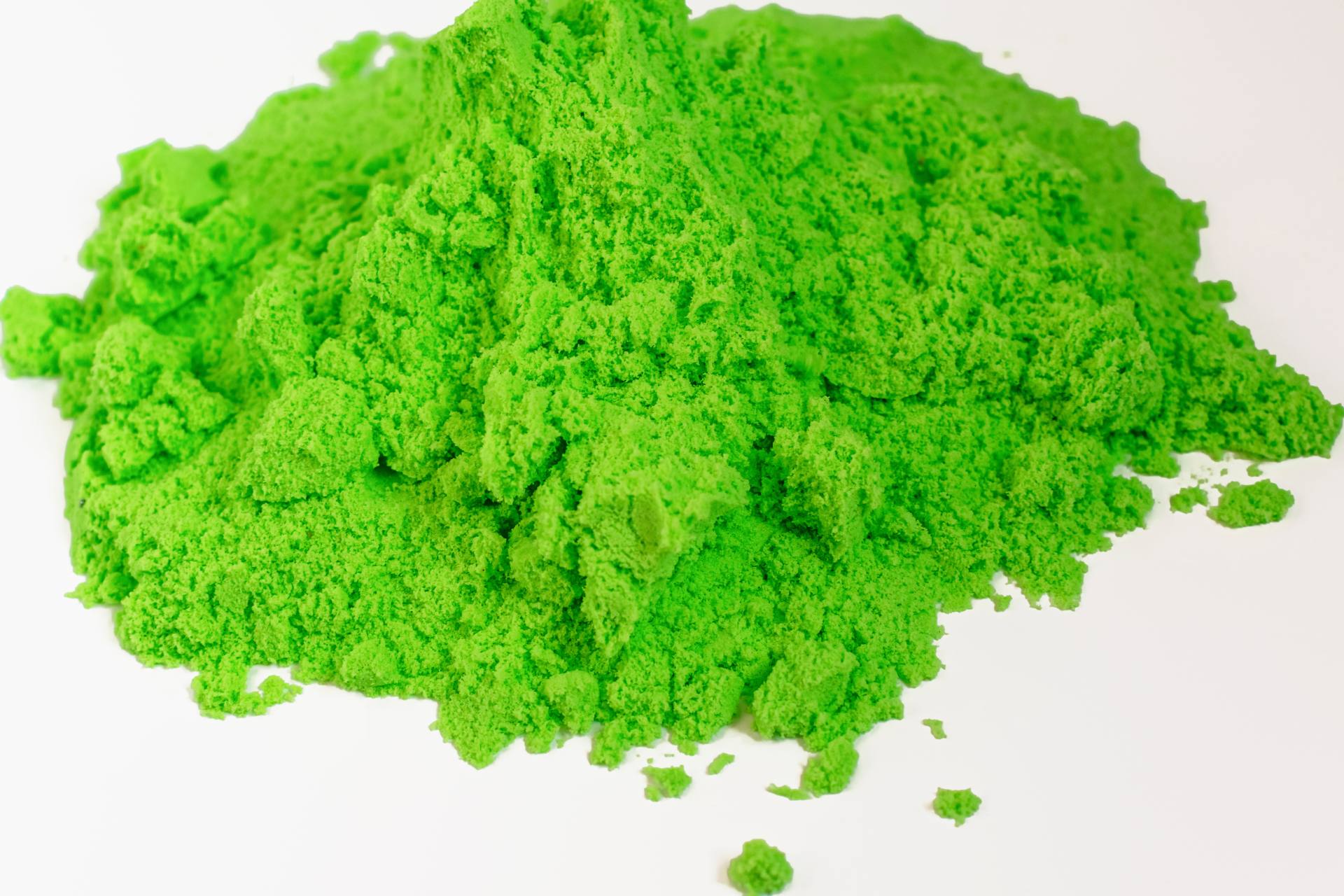 Green coloured sand